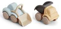 Lot de 2 -Camion benne et tracteur 15cm Bio