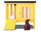 Kit lapins et clapier jaune LUNDBY