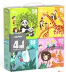 Valisette 4 puzzles - 329 pièces - Animaux MIDEER