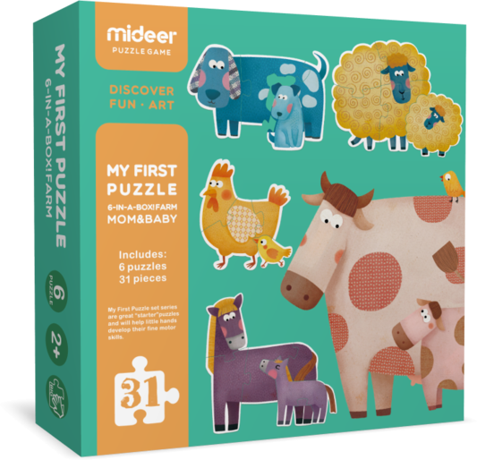 Mon 1er puzzle animaux de la ferme et leur petit Mon 1er puzzle animaux de la ferme et leur petit MIDEER