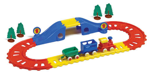 Circuit Train avec pont 23 pièces Circuit Train avec pont 23 pièces VIKING TOYS