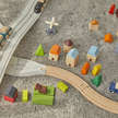 2 Adaptateurs - Rails & Routes en Caoutchou PLAN TOYS