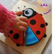 Puzzle encastrement coccinelle ASA TOYS