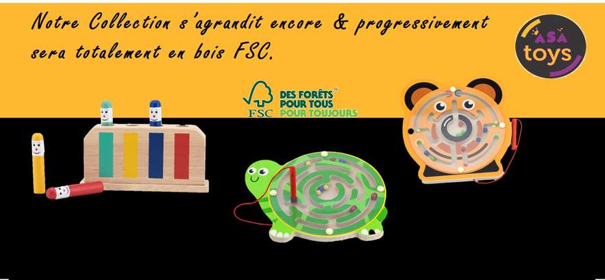 Gamme ASA TOYS - Packaging 30% recyclé